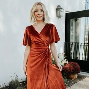 Baltic Born Meghan Velvet Wrap Maxi Dress